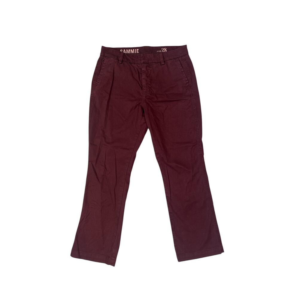 J.Crew Sammie Burgundy Stretch Chino Pants Size 28‎